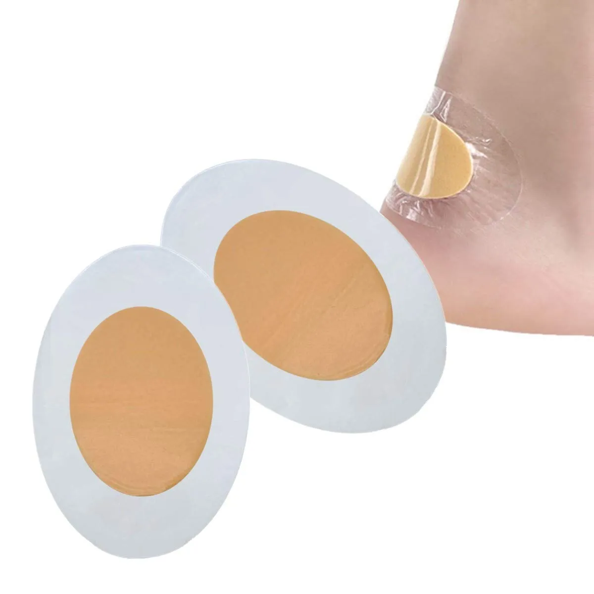 20 Pcs Blister Plasters Invisible Heel Blister Prevention Cushion with Adhesive Foam Bandage Moleskin for Heel Foot Toe and Guard Skin