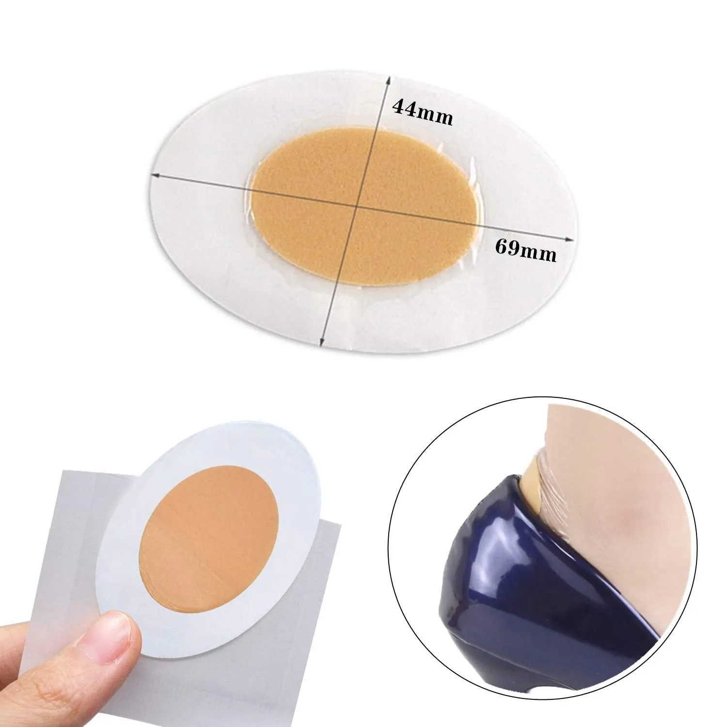 20 Pcs Blister Plasters Invisible Heel Blister Prevention Cushion with Adhesive Foam Bandage Moleskin for Heel Foot Toe and Guard Skin