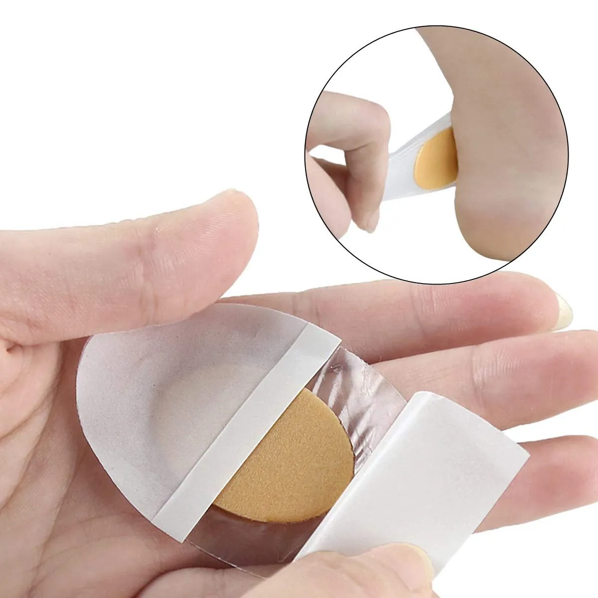 20 Pcs Blister Plasters Invisible Heel Blister Prevention Cushion with Adhesive Foam Bandage Moleskin for Heel Foot Toe and Guard Skin