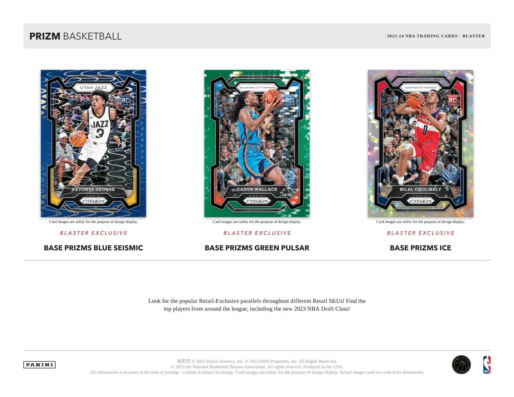 2023/24 Panini Prizm Basketball 6-Pack Hobby Blaster Box 6 Packs Per Box, 4 Cards Per Pack