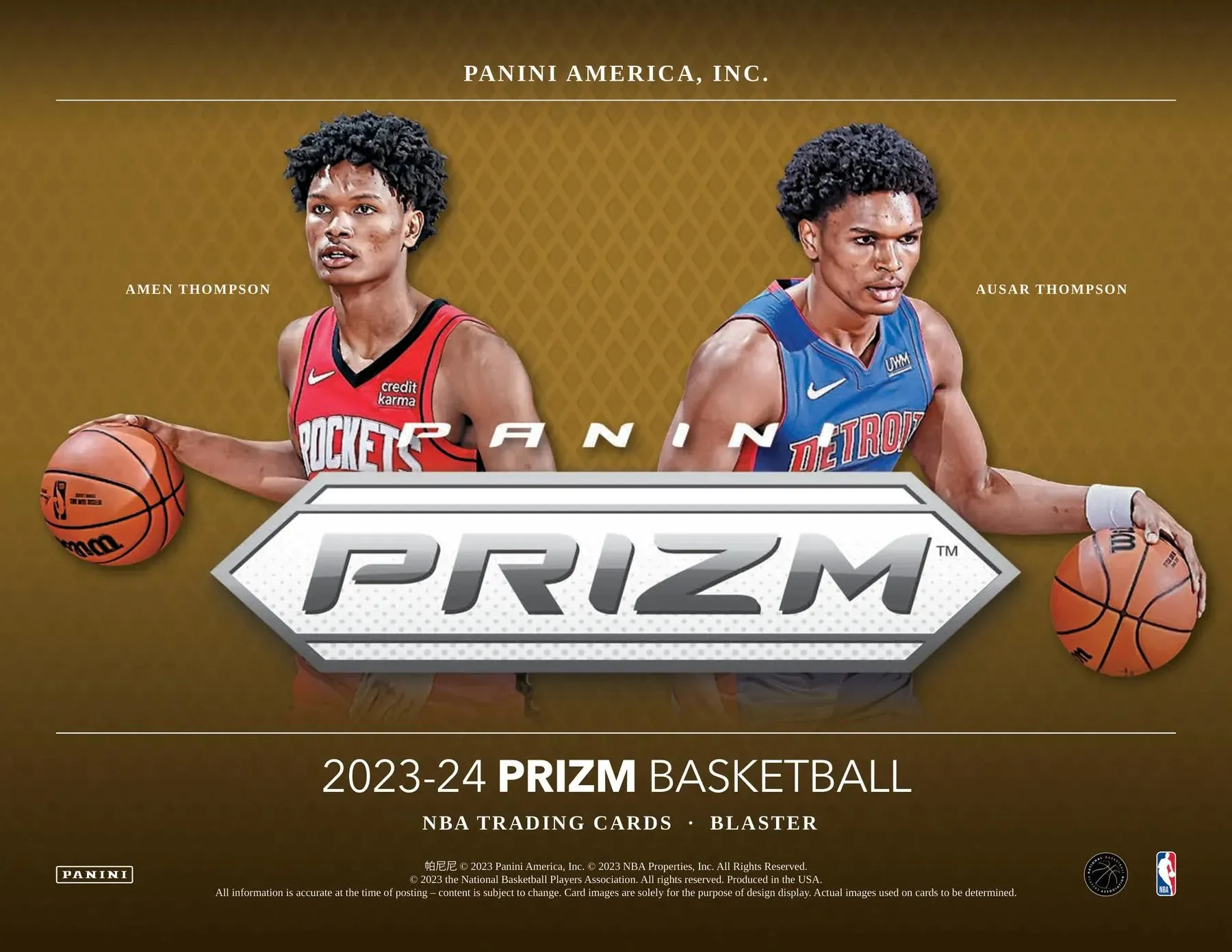 2023/24 Panini Prizm Basketball 6-Pack Hobby Blaster Box 6 Packs Per Box, 4 Cards Per Pack