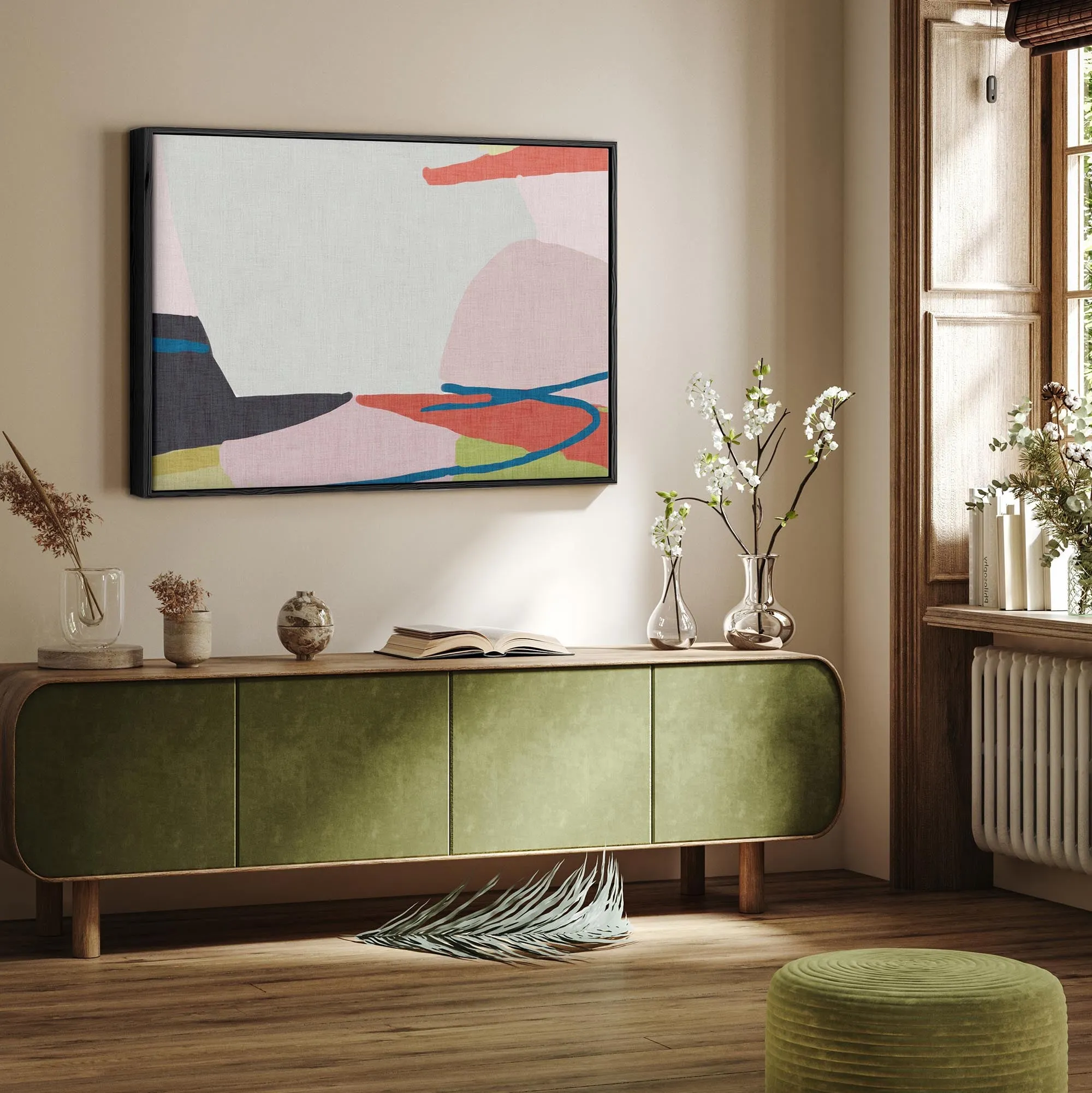 Abstract Jungle Framed Canvas