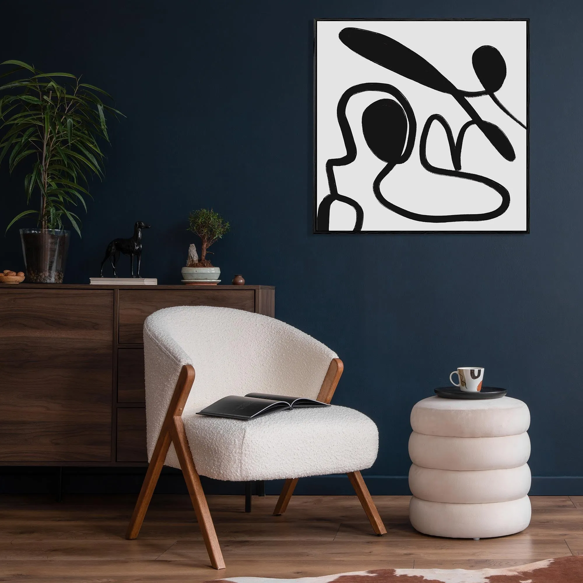 Abstract Study VIII Framed Canvas