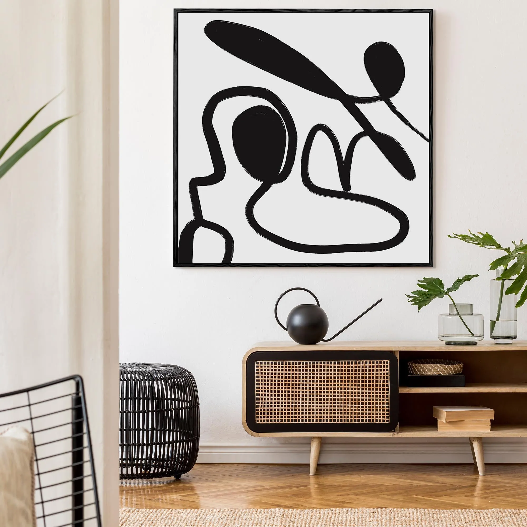 Abstract Study VIII Framed Canvas