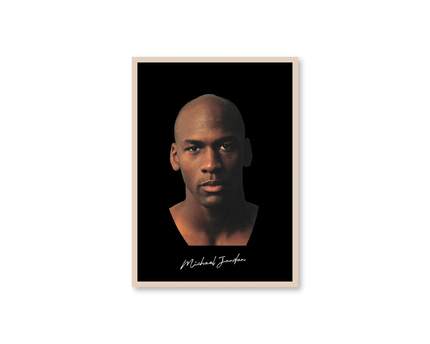 Big Head Michael Jordan Black Portrait