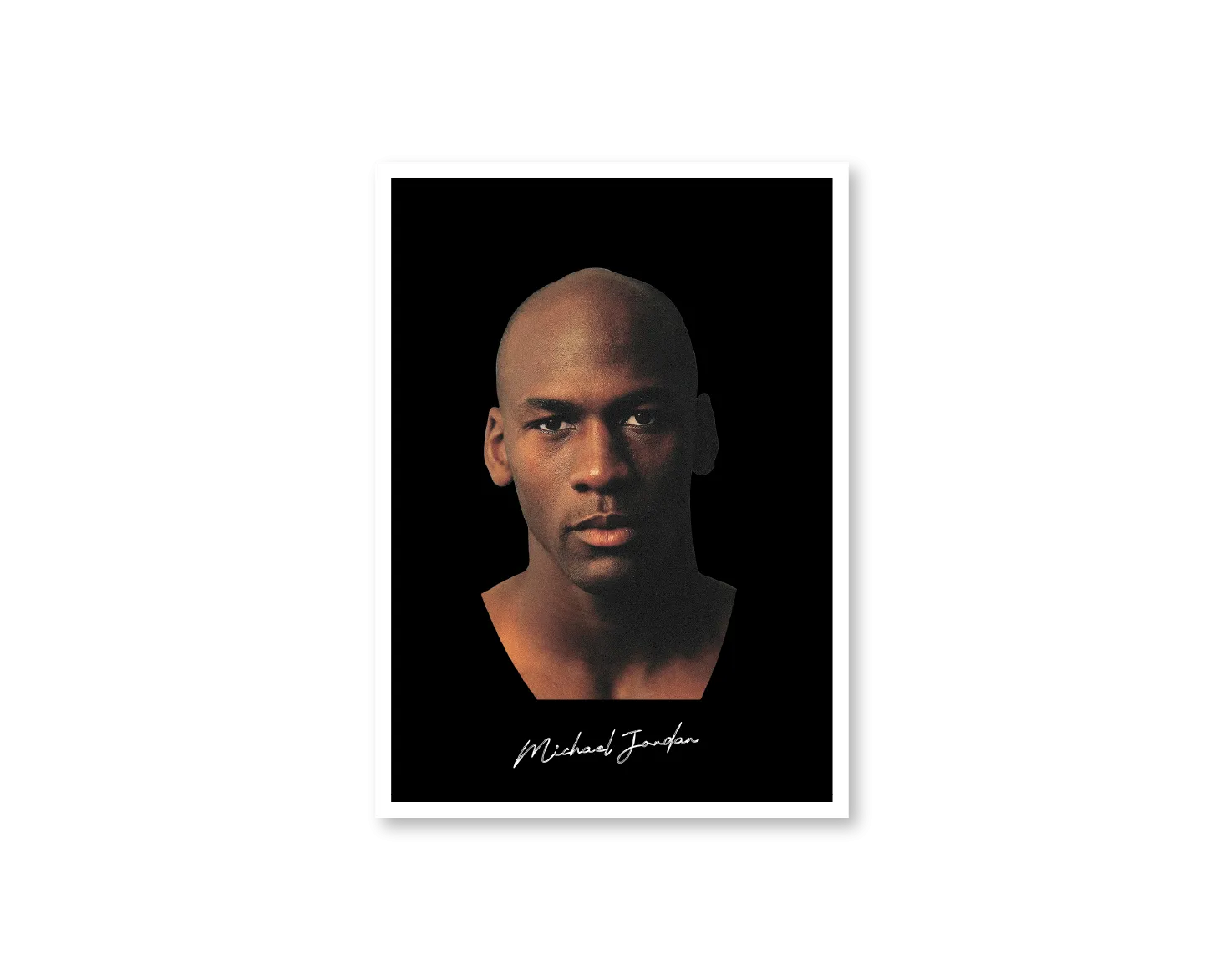 Big Head Michael Jordan Black Portrait