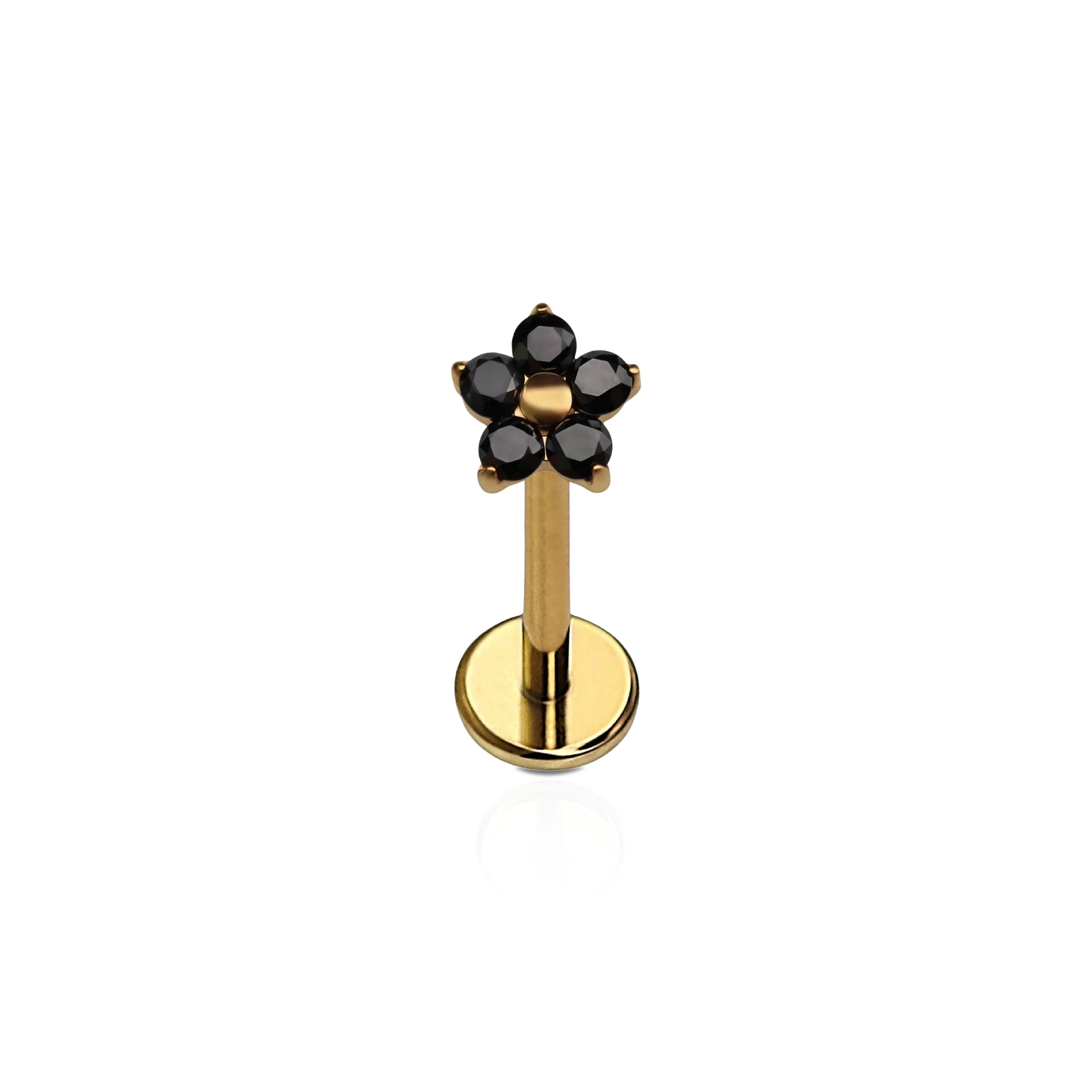 Black Dahlia Flat Back Stud