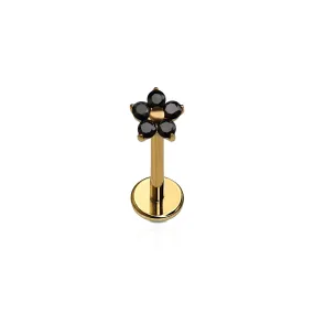Black Dahlia Flat Back Stud