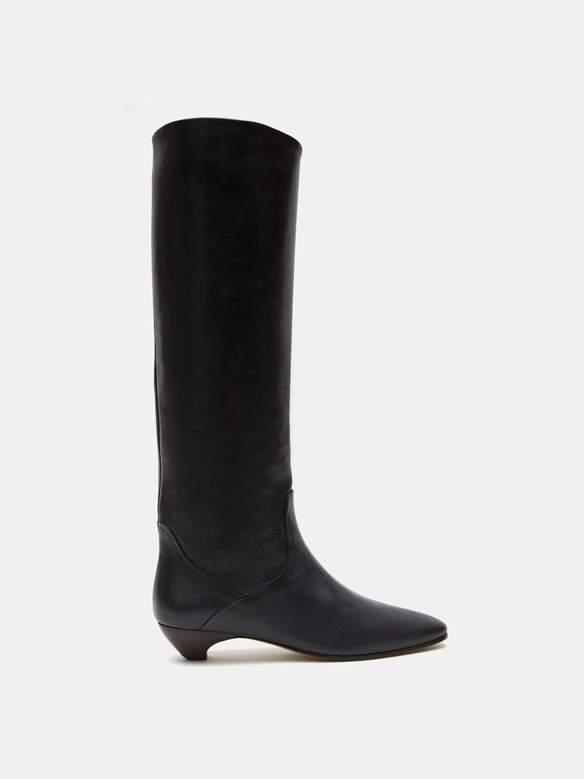 Black leather Allegra riding boots