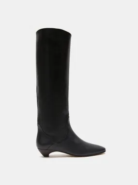 Black leather Allegra riding boots