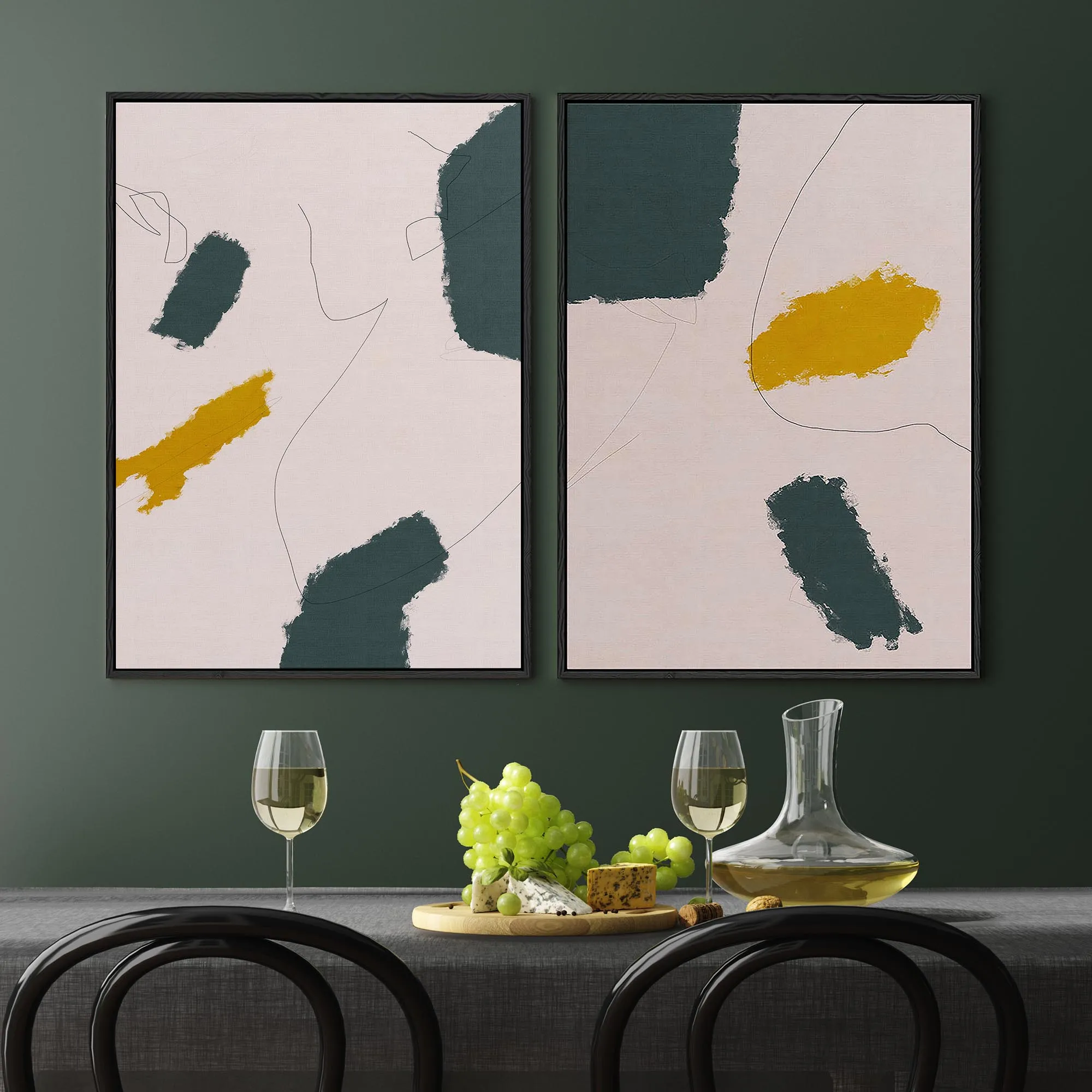 Blush Lines Canvas Set Of 2