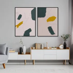 Blush Lines Canvas Set Of 2