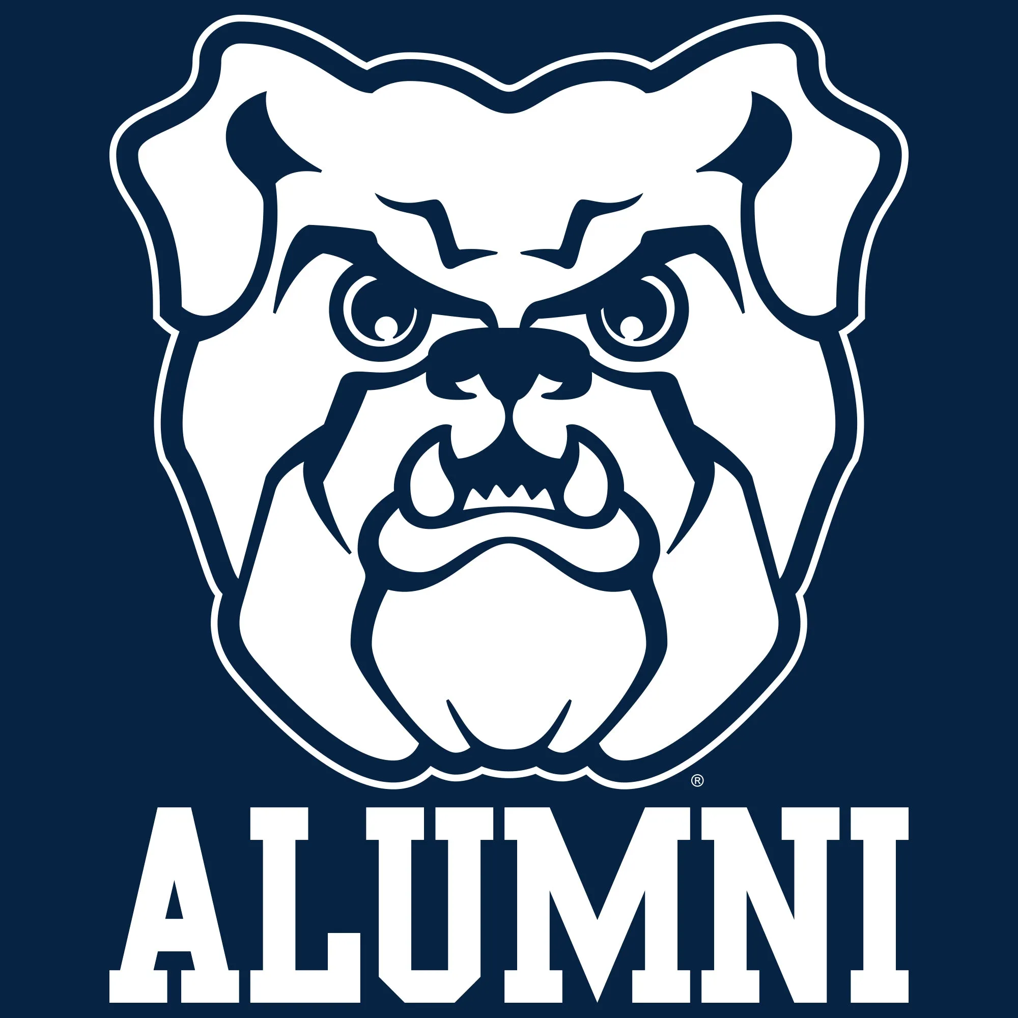 Butler University Bulldog Logo Alumni Short Sleeve T Shirt - Navy