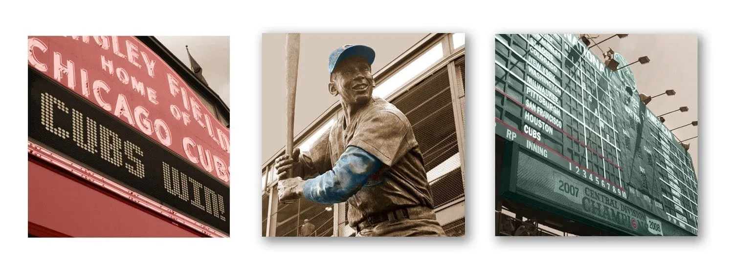 Chicago Cubs Canvas Art - Set of 3
