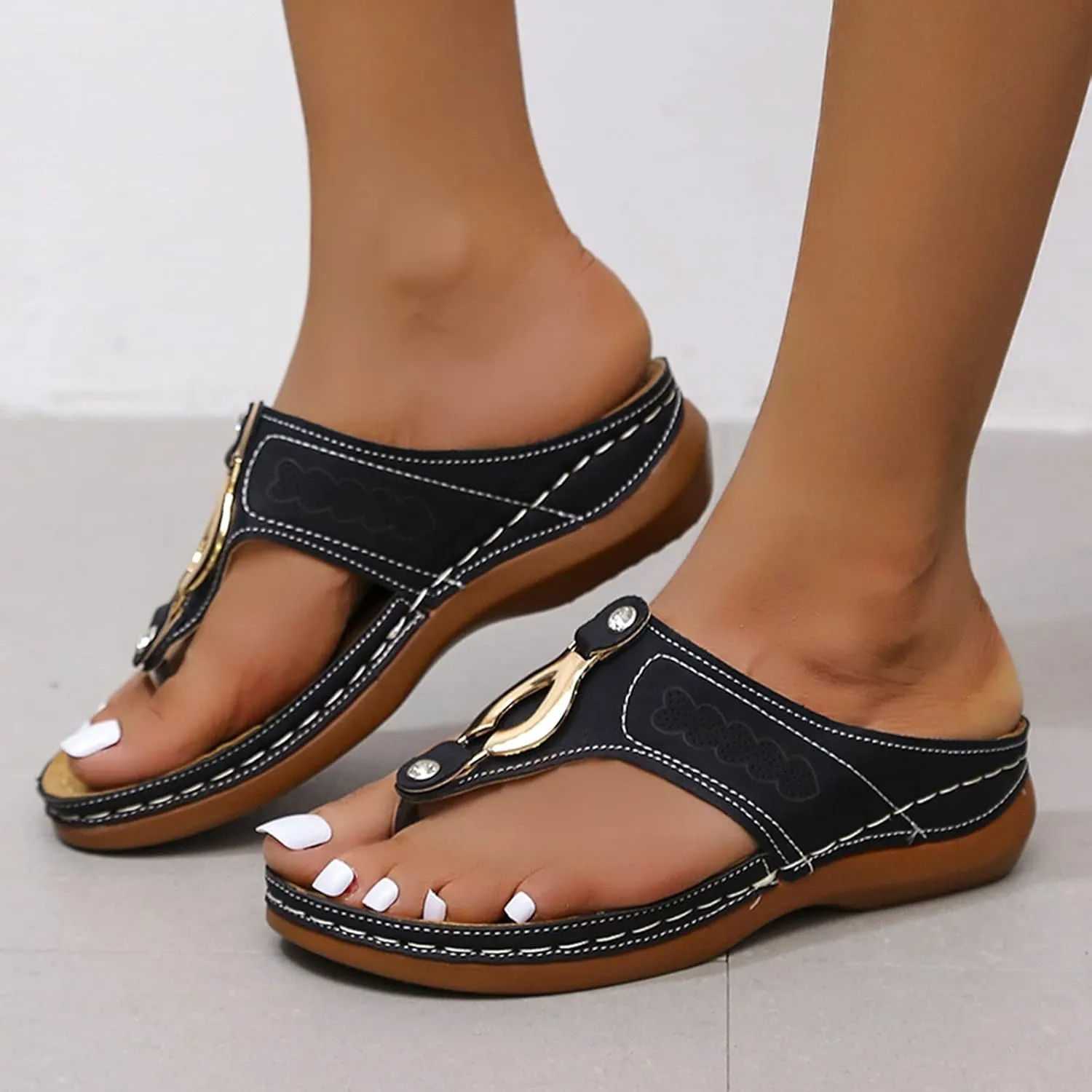 Eduavar Sandals for Women Casual, Women's Sandals Fashion Sport Open Toe Sandals Shoes Casaul Wedge Platforms Sandals