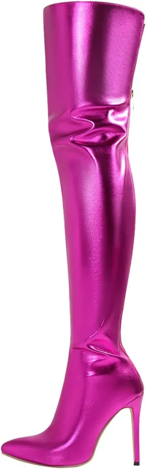 Extra Wide Calf Thigh High Boots for Women Solid Color Simple Comfortable Thick Knee High Boot Socks for Women Wide Calf