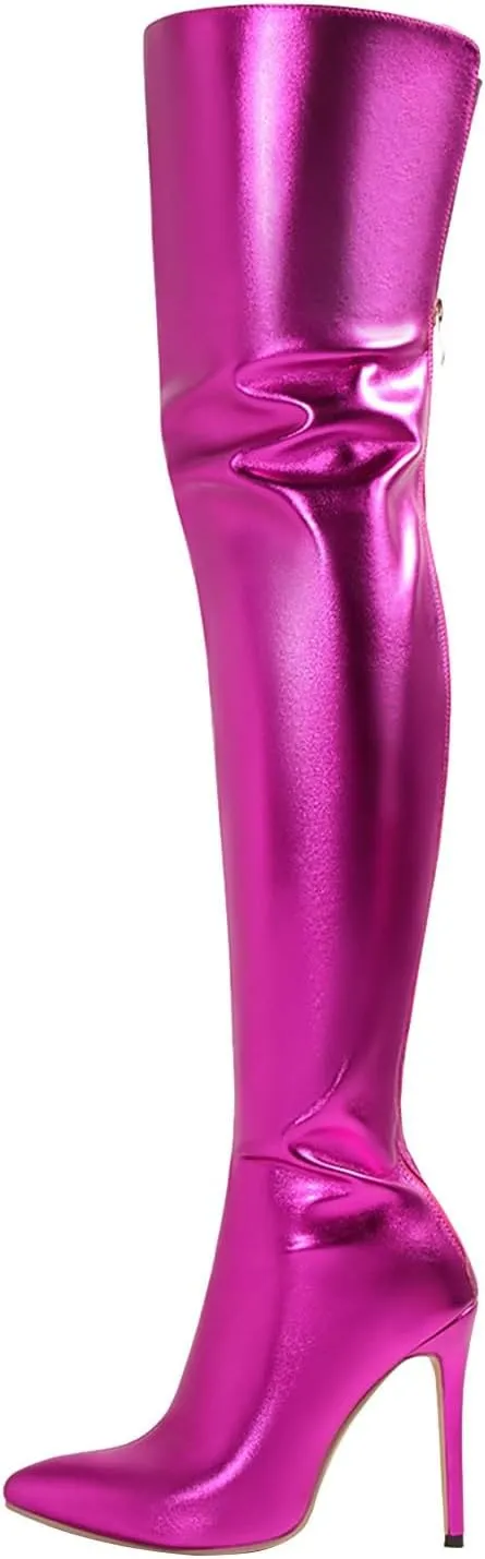 Extra Wide Calf Thigh High Boots for Women Solid Color Simple Comfortable Thick Knee High Boot Socks for Women Wide Calf