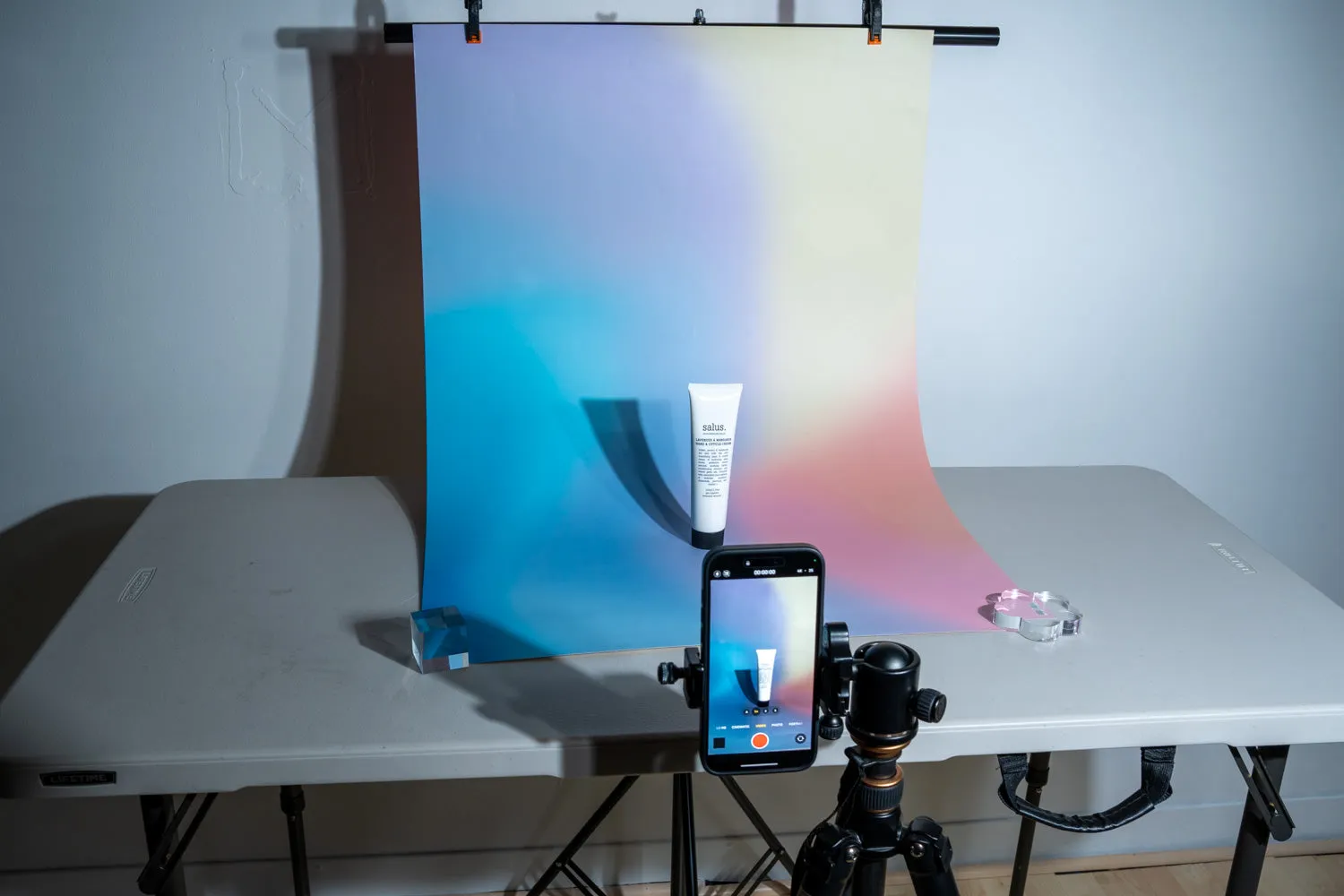Flat Lay Instagram Backdrop - Duo 'Esperance' Gradient (56cm x 87cm)