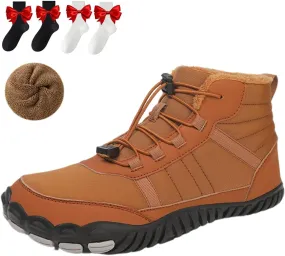 Giltpeak Hike Winter Barefoot Shoes for Elderly Women Mens, Waterproof Wide Hike Barefoot Winter, Winter Wide Toe Barefoot Hiking Shoes Boots