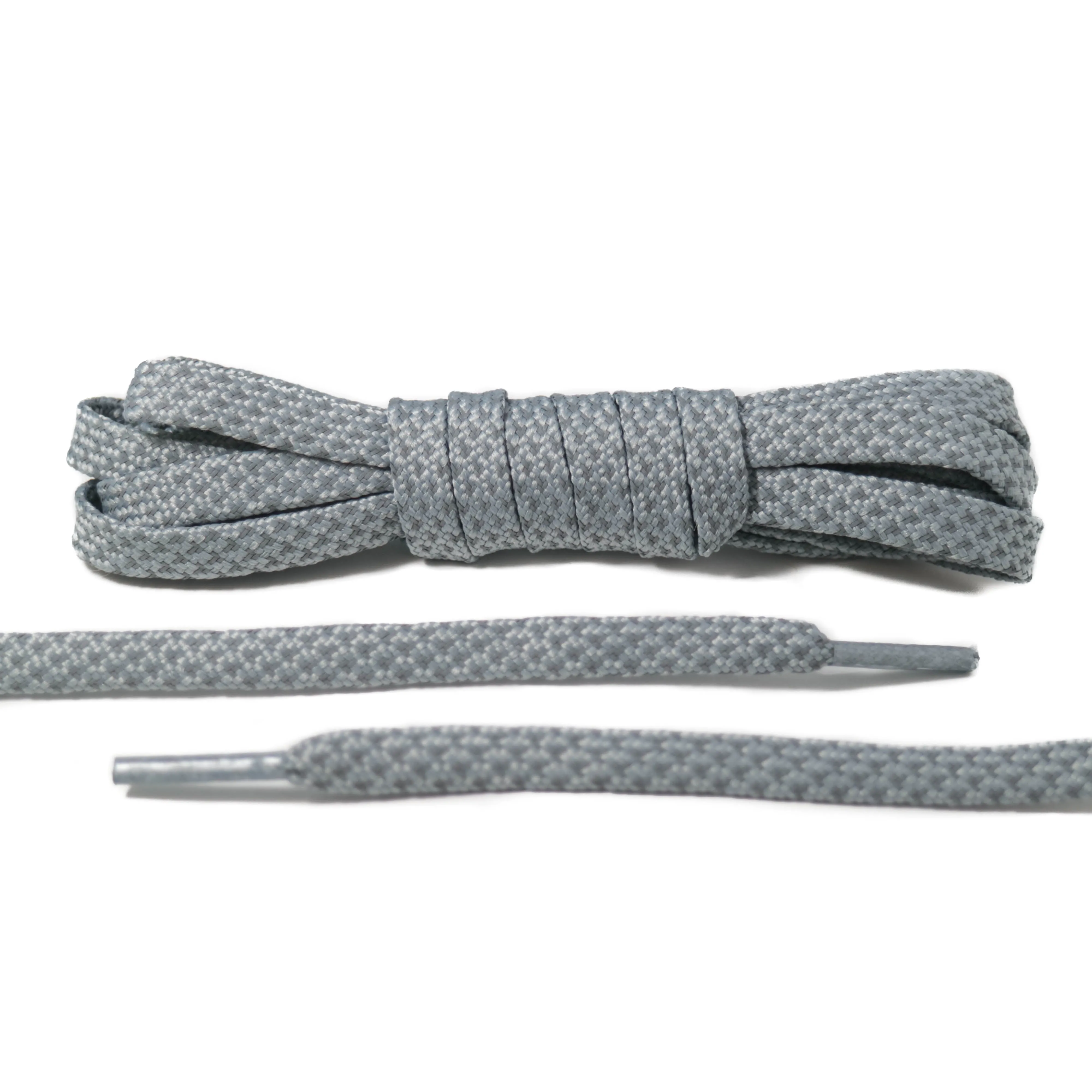 Gray 3M Reflective Flat Laces 2.0