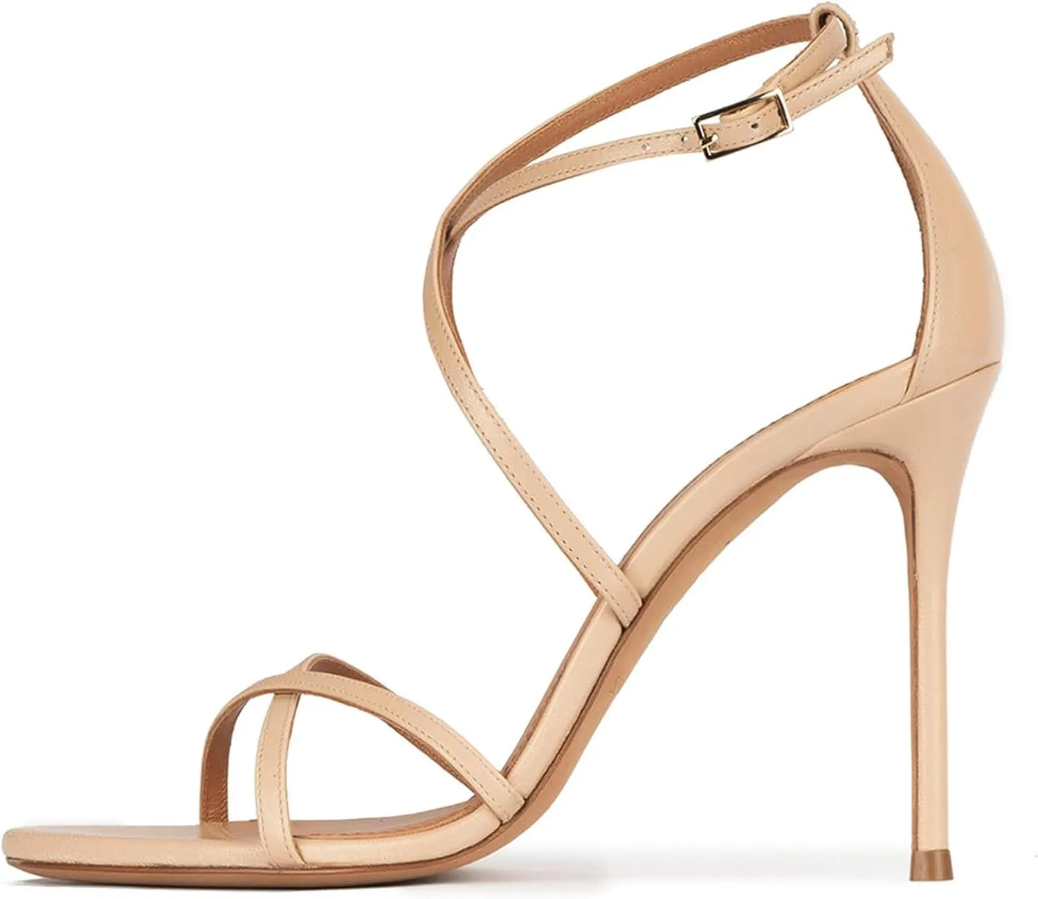 High Heels Stilletos Heels for Women Strappy Sexy Round Toe Heels Open Toe Heels Dressy Pumps Sandals