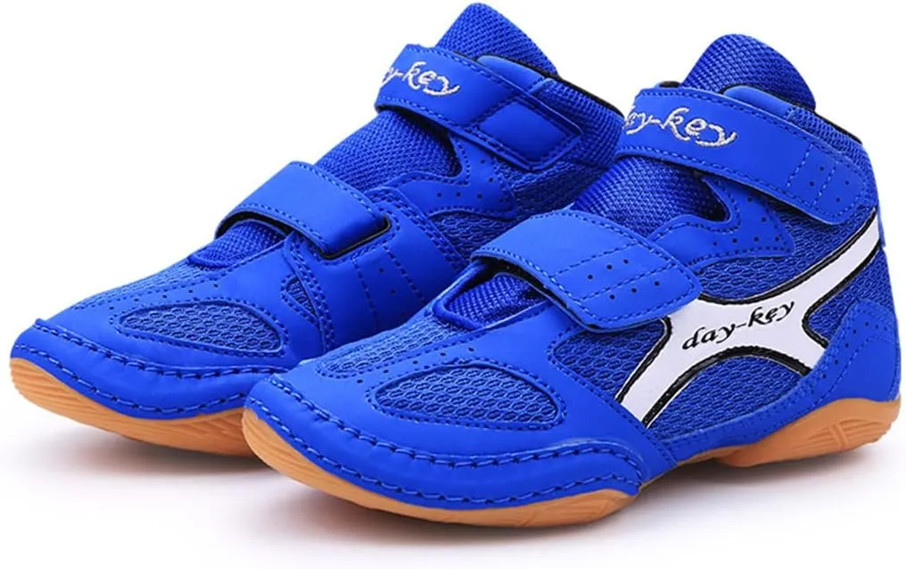 Kids Boxing Shoes, Lightweight Wrestling Gym Trainers Casual Non Slipfighting Sneakers Casual Breathable Sparring Sports Shoe