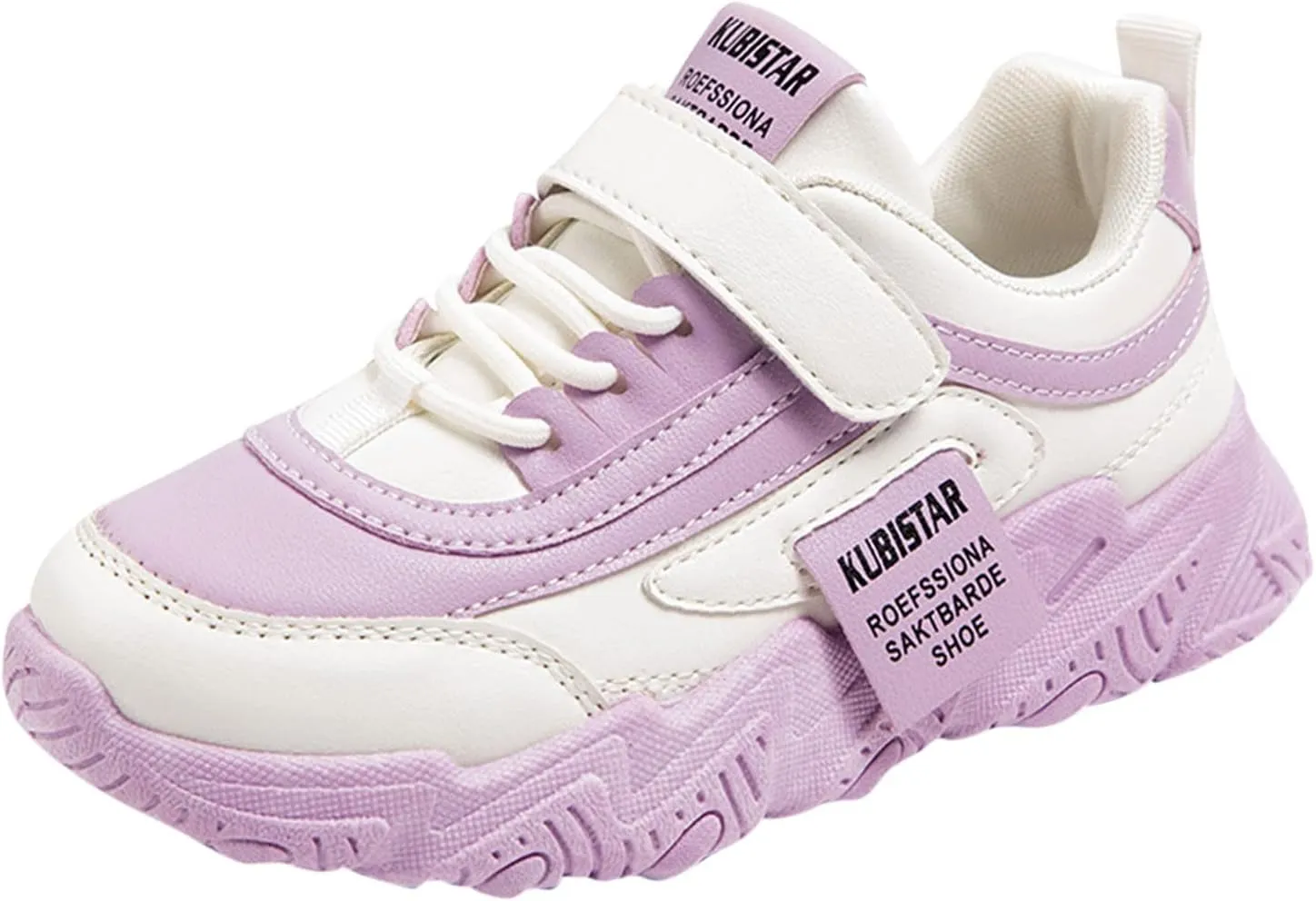 Kids Girl Fashion Sneaker Athletic Running Shoe Low Top Leather Casual Running Tennis Sneaker Walking Shoes (Purple, 11 Toddler)