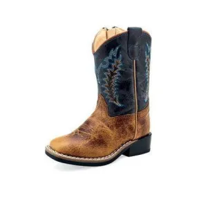 Kid's Old West Toddler Distressed Cowhide Boots BSI1960
