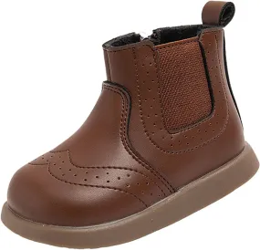 Kids Snow Ankle Booties for Girls Short Boots Non Slip Boots Baby Rain Shoes Warm Fur Lined Round Toe Boots