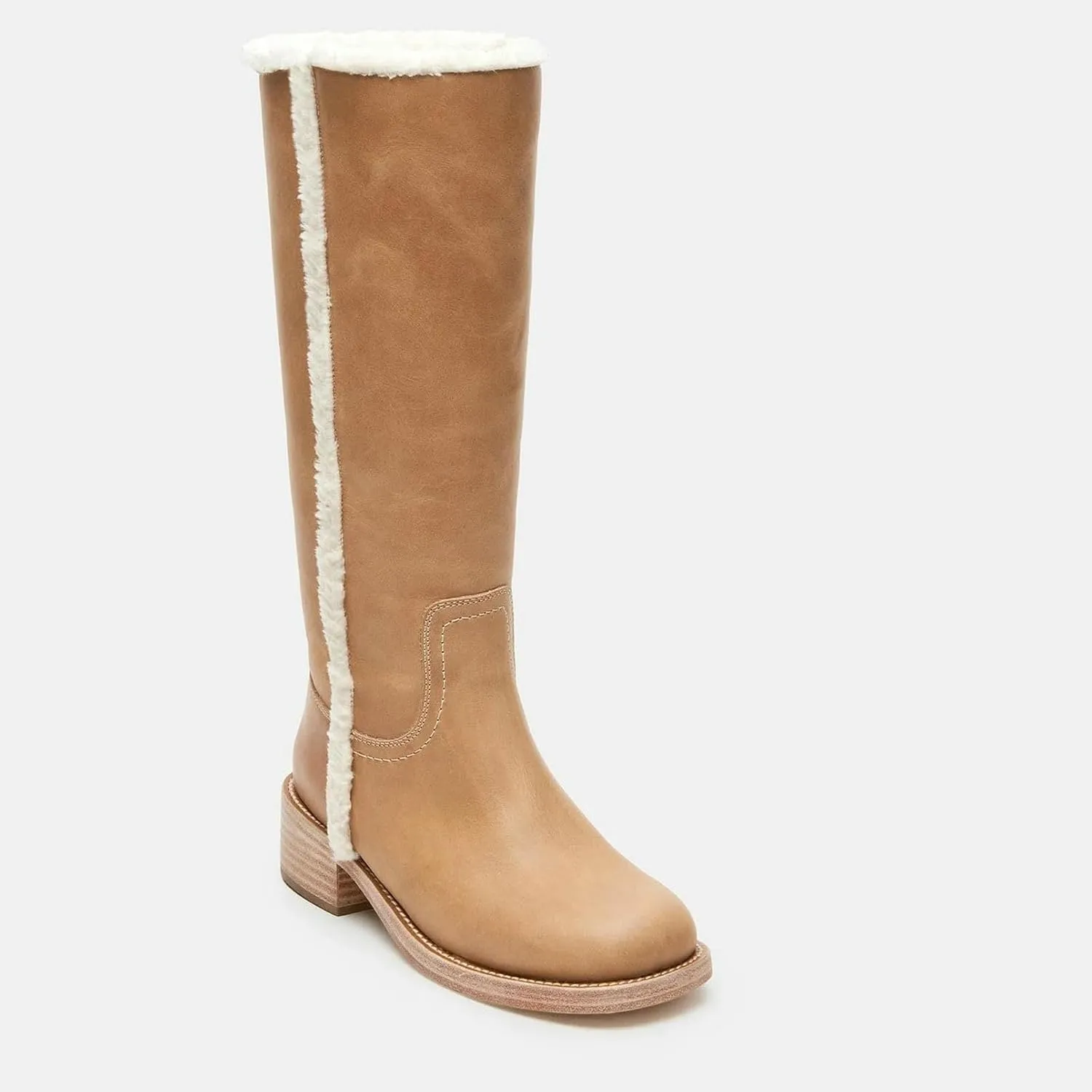 KysBloes Knee High Riding Boots for Women Square toe Long Boots Low Chunky Heel Tall Boots Pull on Comfortable Dressy Work Boots