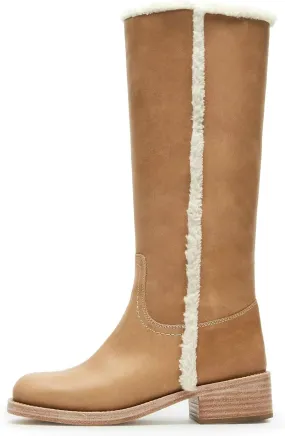 KysBloes Knee High Riding Boots for Women Square toe Long Boots Low Chunky Heel Tall Boots Pull on Comfortable Dressy Work Boots