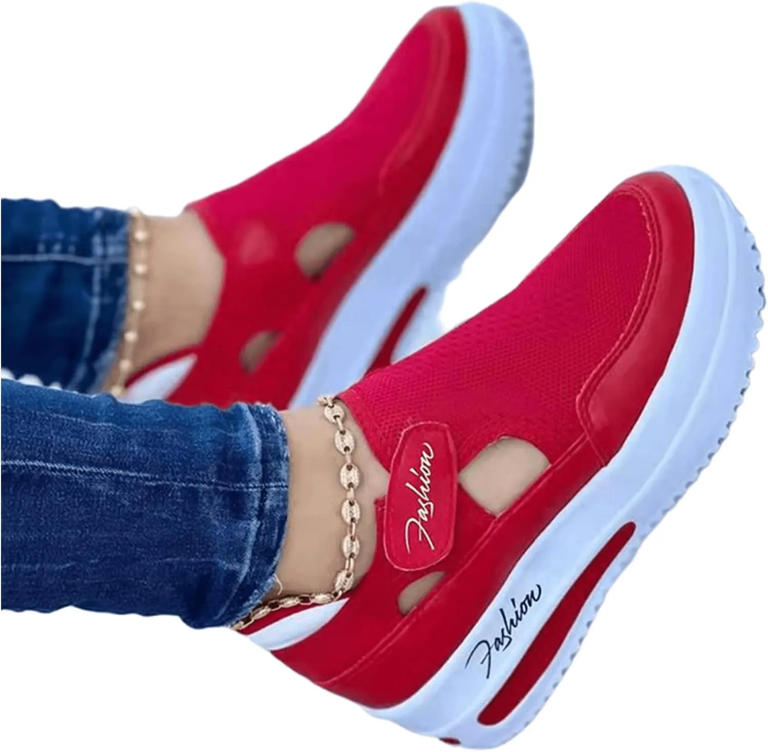 Lausiuoe Shoes For Women Sneakers Trendy Slip on Low Top Canvas Walking Shoes Non Slip Fashion Casual Flat Loafers