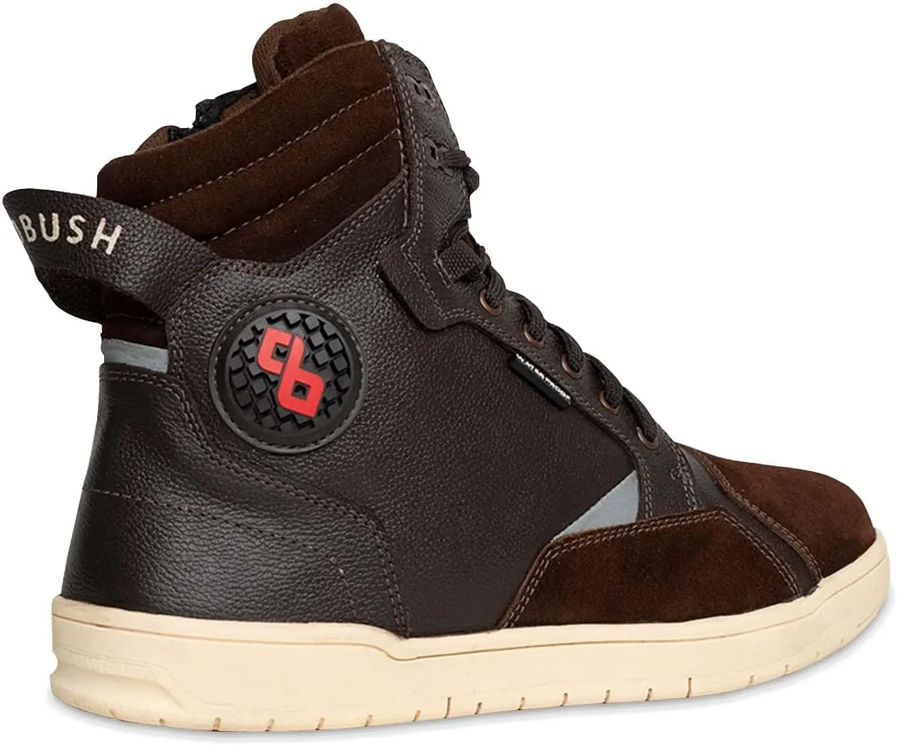 Leather Motorcycle Boots Men - Anti-slip Sole, Ankle Guard, Cow Milled Grain Leather, Black Motorcycle Boots Men