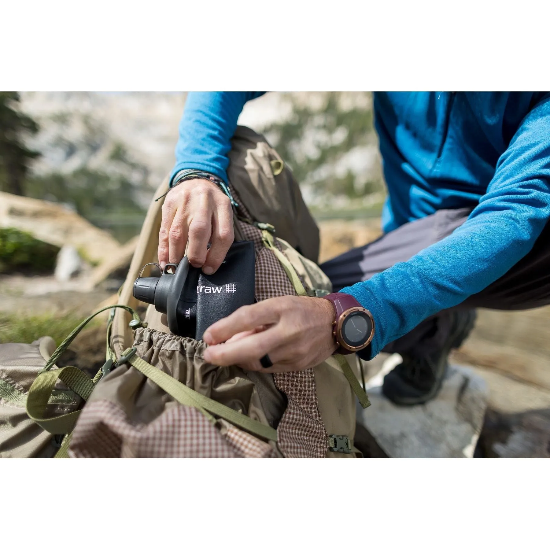 LifeStraw Peak Series 1L Squeeze Bottle - Mountain Blue