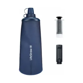 LifeStraw Peak Series 1L Squeeze Bottle - Mountain Blue