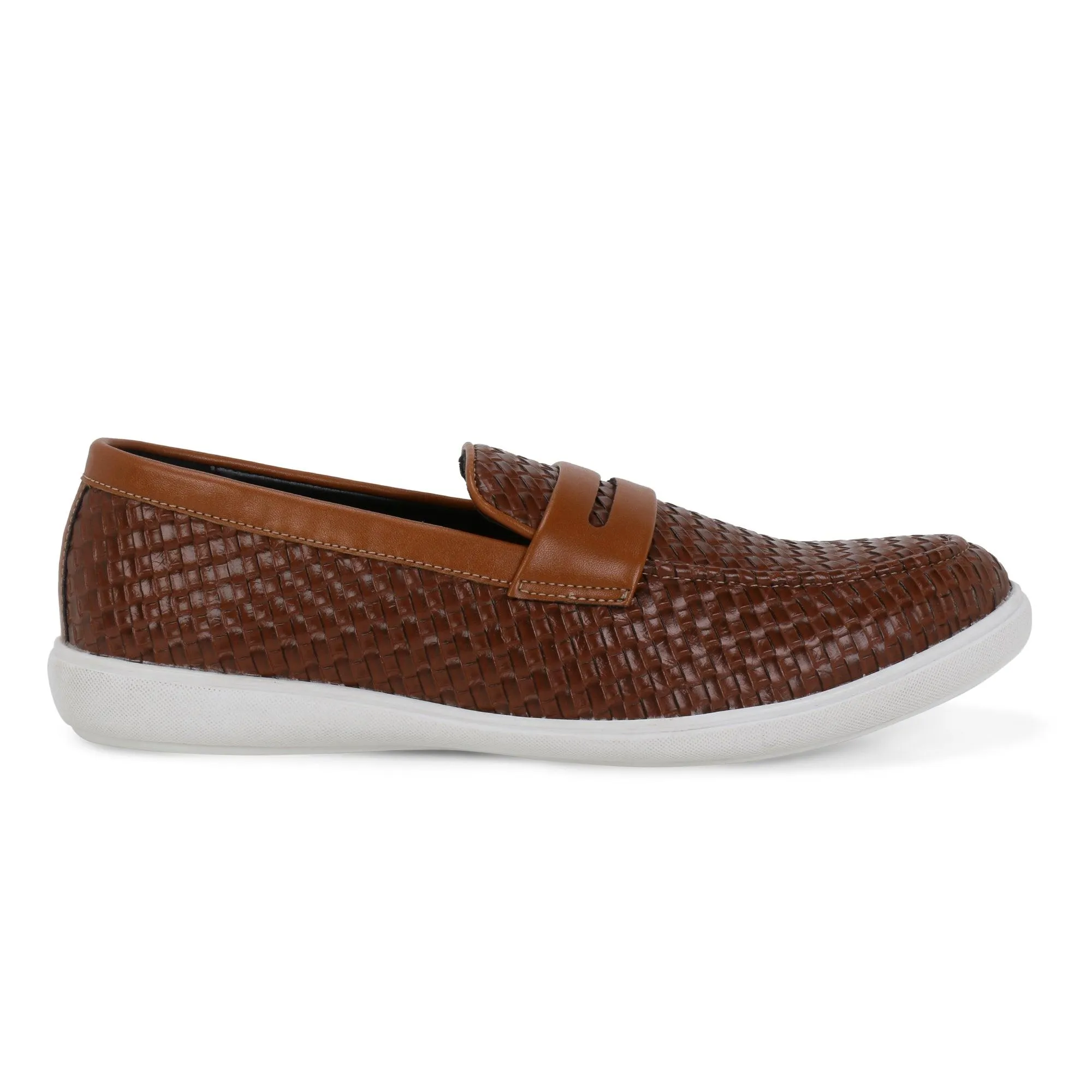 Lima Tan Penny Braided Sneaker