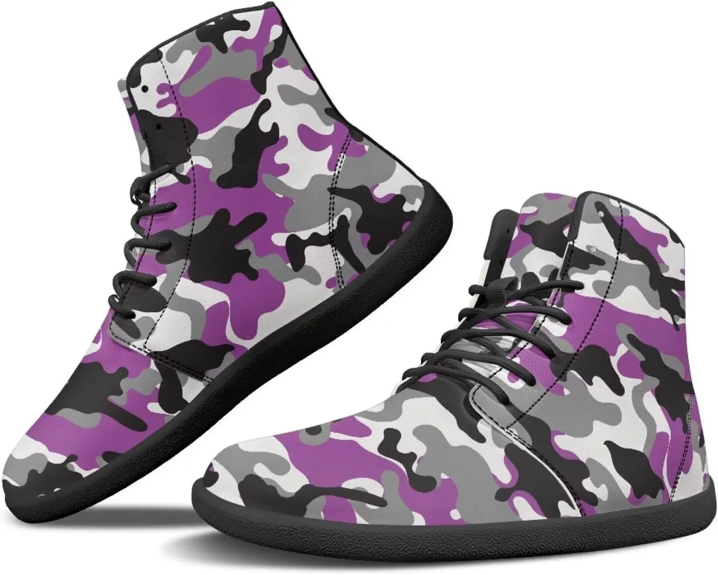 Mens Barefoot Shoes Wide Width High Top Sneakers for Men Cool Shoes