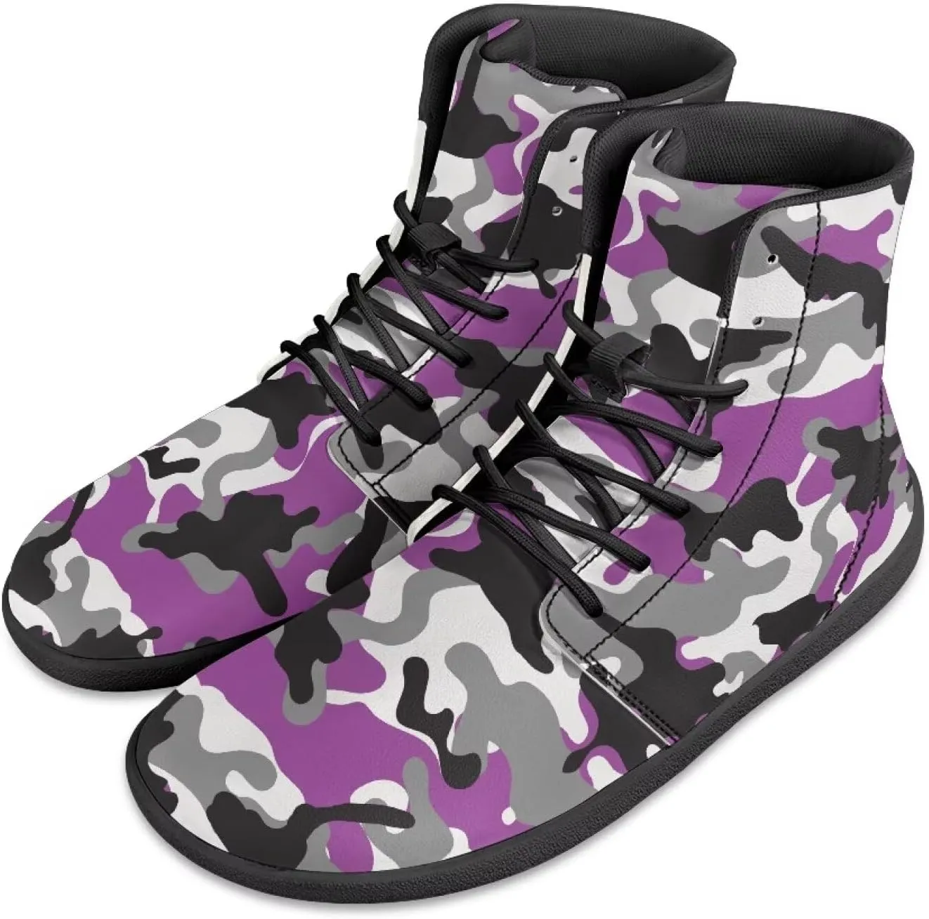 Mens Barefoot Shoes Wide Width High Top Sneakers for Men Cool Shoes