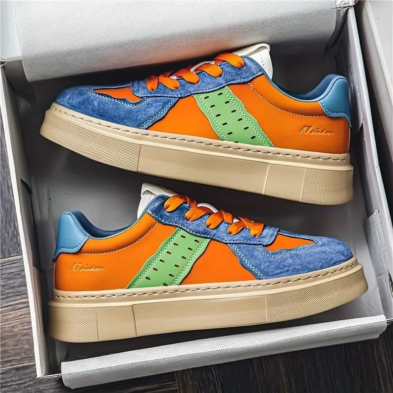 Men's Shoes, Breathable and Trendy, Versatile, Niche Sports and Casual Color Blocking Board