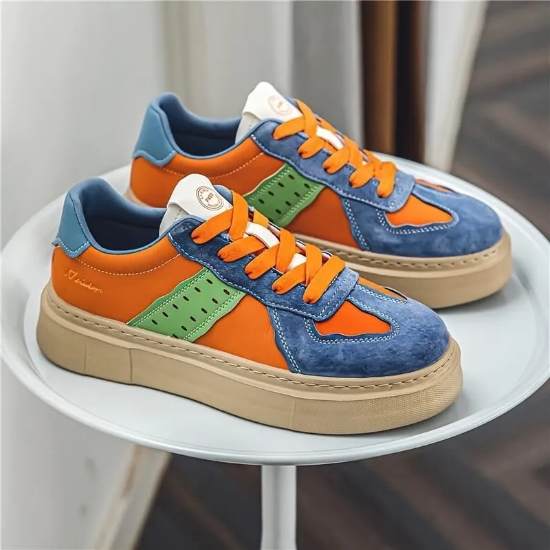 Men's Shoes, Breathable and Trendy, Versatile, Niche Sports and Casual Color Blocking Board