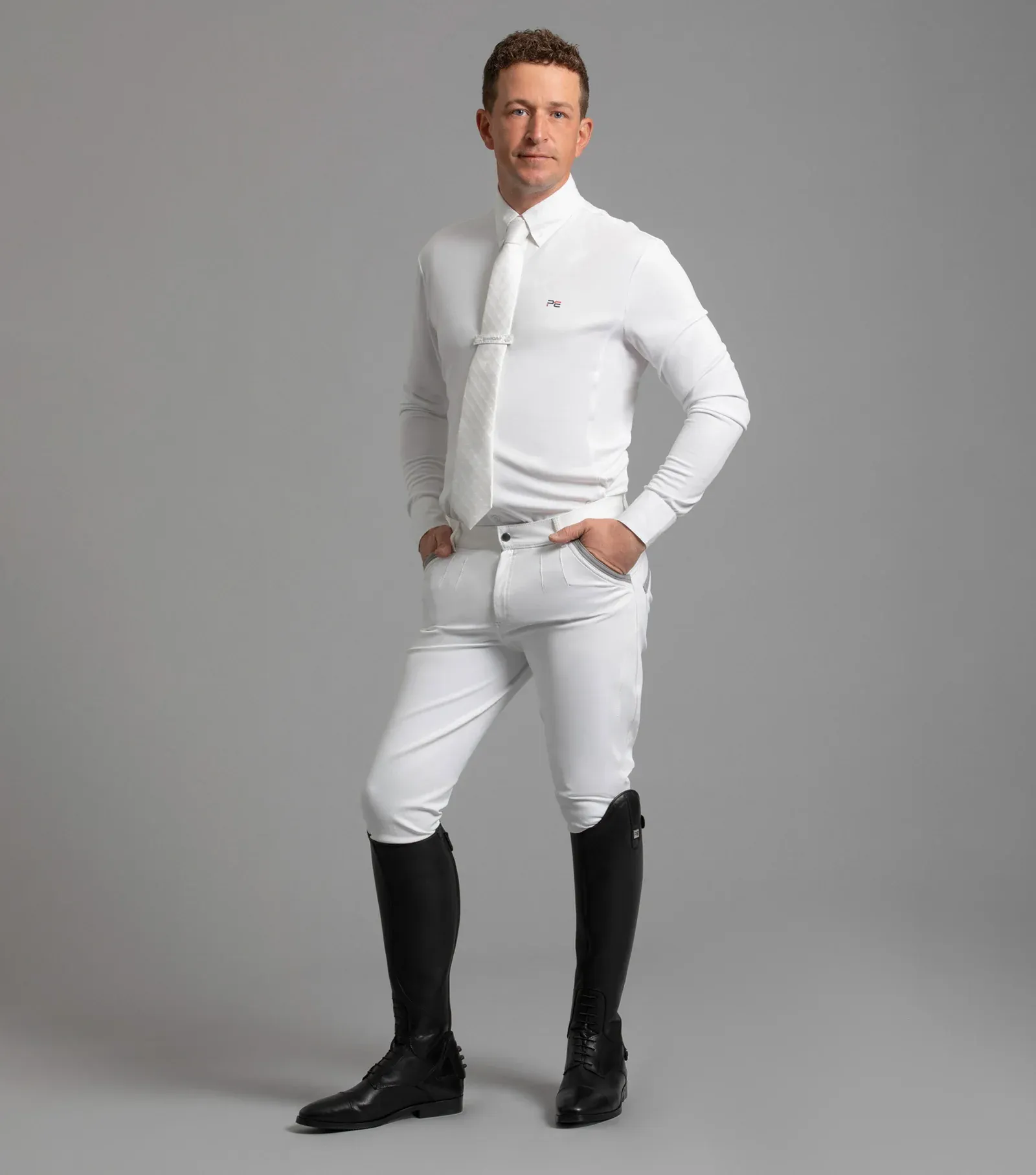 PEI Barusso Men's Gel Knee Breeches - White