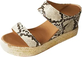 Sandals for Women Platform Wedge Open Toe Low Heel Beach Flats Ankle Chelsea Dress Shoes Orthopedic Casual Summer Dressy Wedges Strappy Slip on 2025 New Sandal Strap Espadrilles Boho Ladies