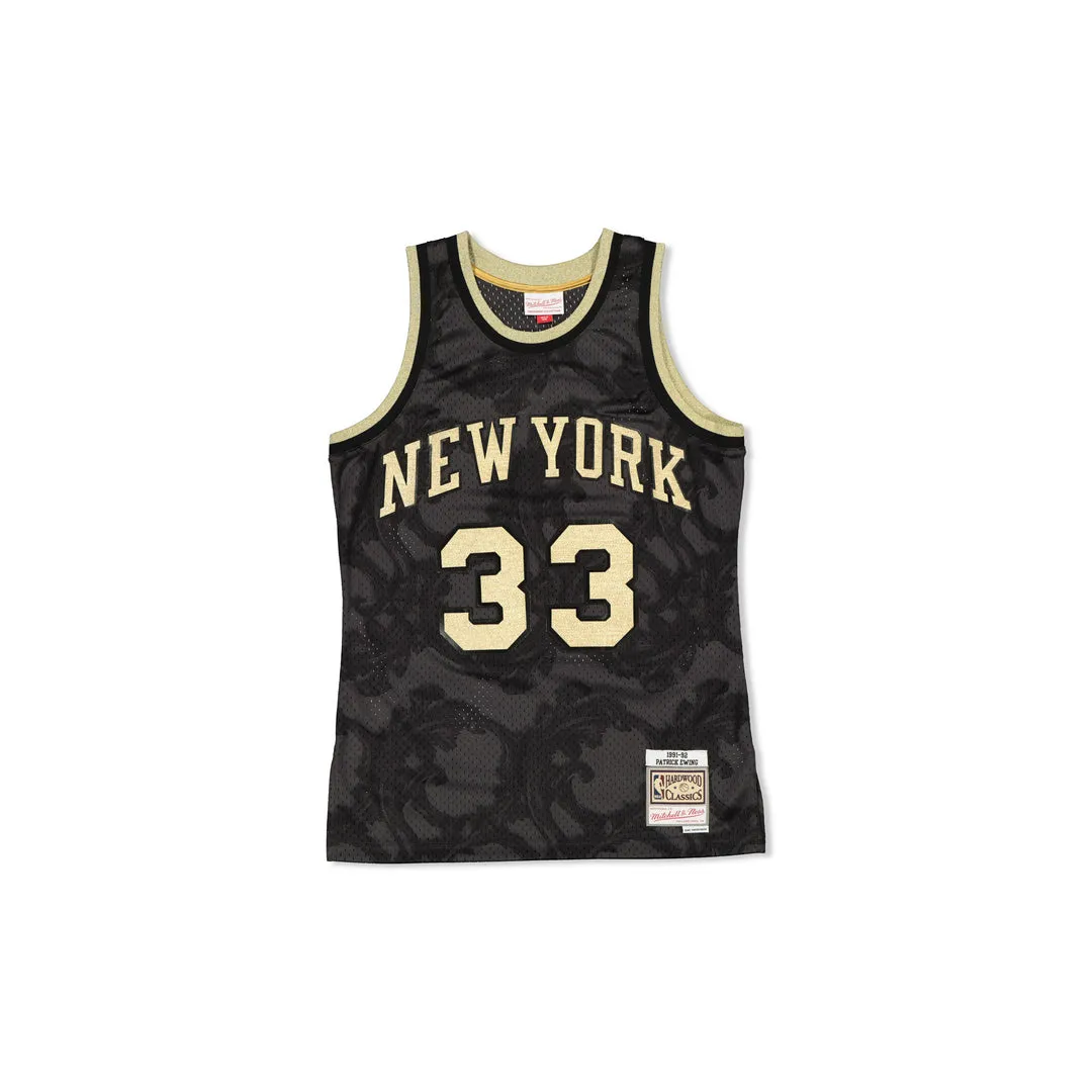 SWINGMAN JERSEY NEW YORK KNICKS EWING - GOLD TOILE