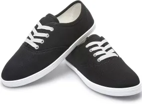 Women Canvas Sneakers Cute Walking Shoes Classic Canvas Shoes Comfort Lace Up Tennis Shoes Lightweight Textile Flats Shoes Foam Flat Shoes Biscuit Shoes