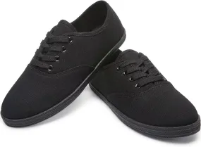 Women Canvas Sneakers Cute Walking Shoes Classic Canvas Shoes Comfort Lace Up Tennis Shoes Lightweight Textile Flats Shoes Foam Flat Shoes Biscuit Shoes