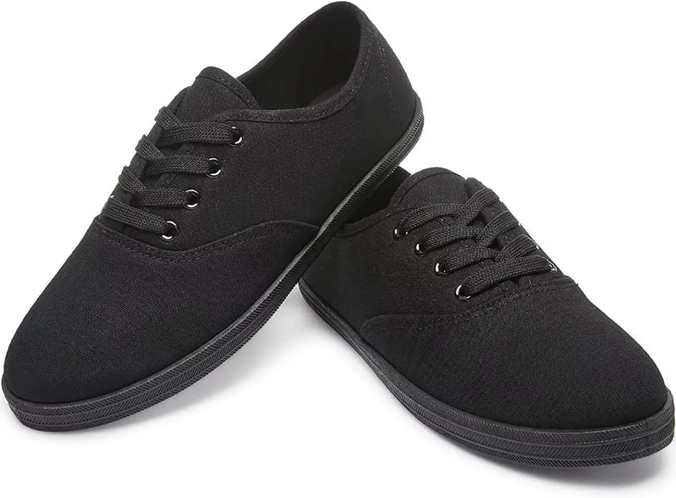 Women Canvas Sneakers Cute Walking Shoes Classic Canvas Shoes Comfort Lace Up Tennis Shoes Lightweight Textile Flats Shoes Foam Flat Shoes Biscuit Shoes