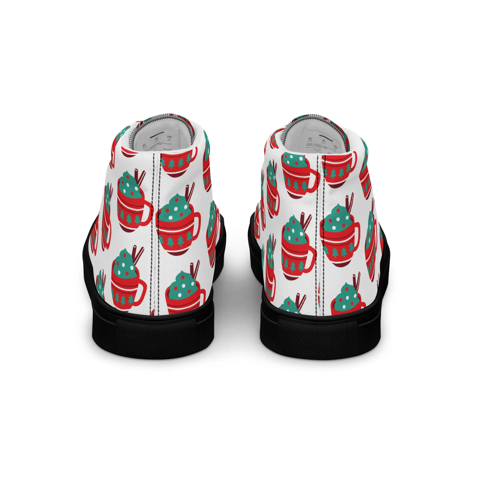 Women Christmas High Top Canvas Shoes (Glamourange Holiday Magic Canvas Shoes For Women - 0016)