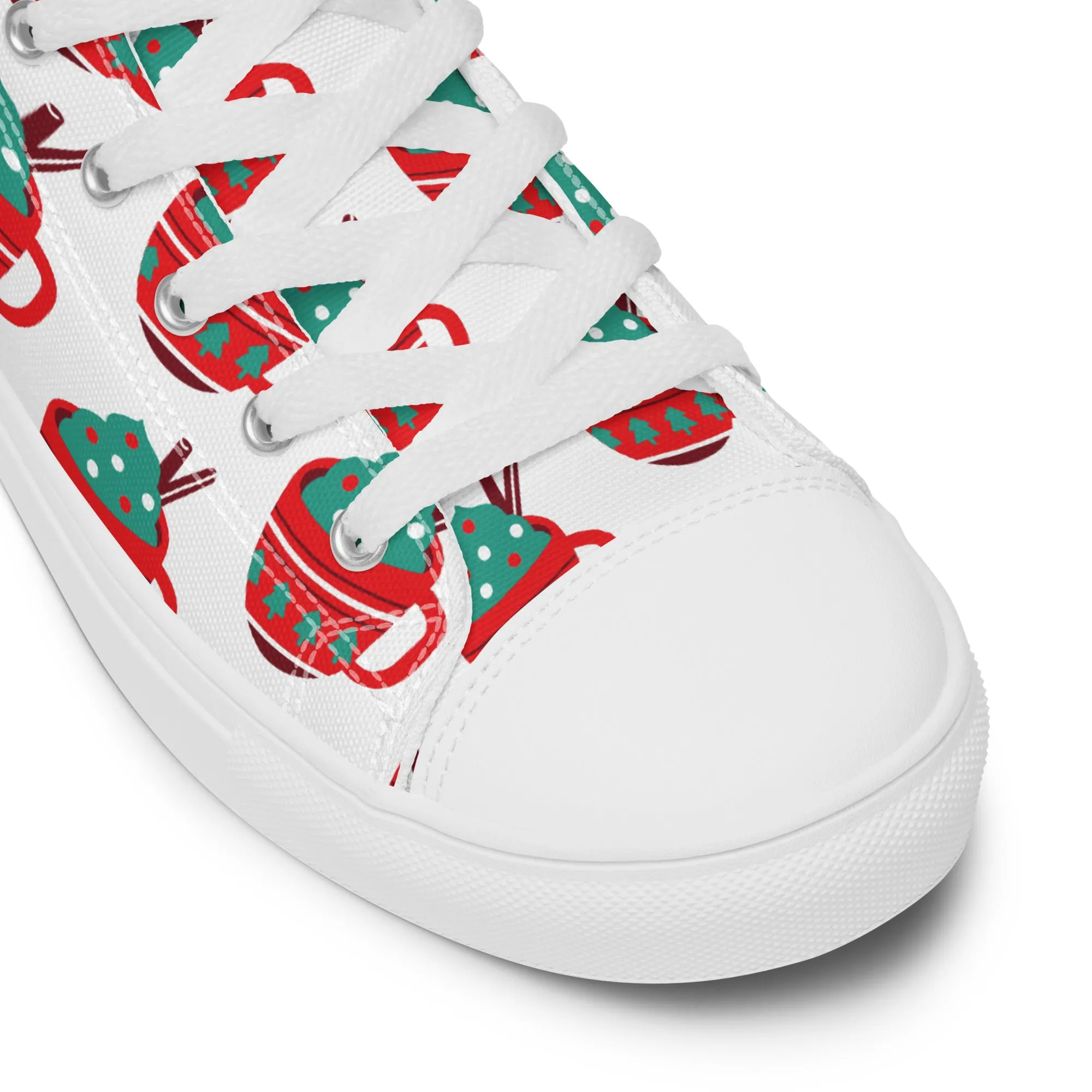 Women Christmas High Top Canvas Shoes (Glamourange Holiday Magic Canvas Shoes For Women - 0016)