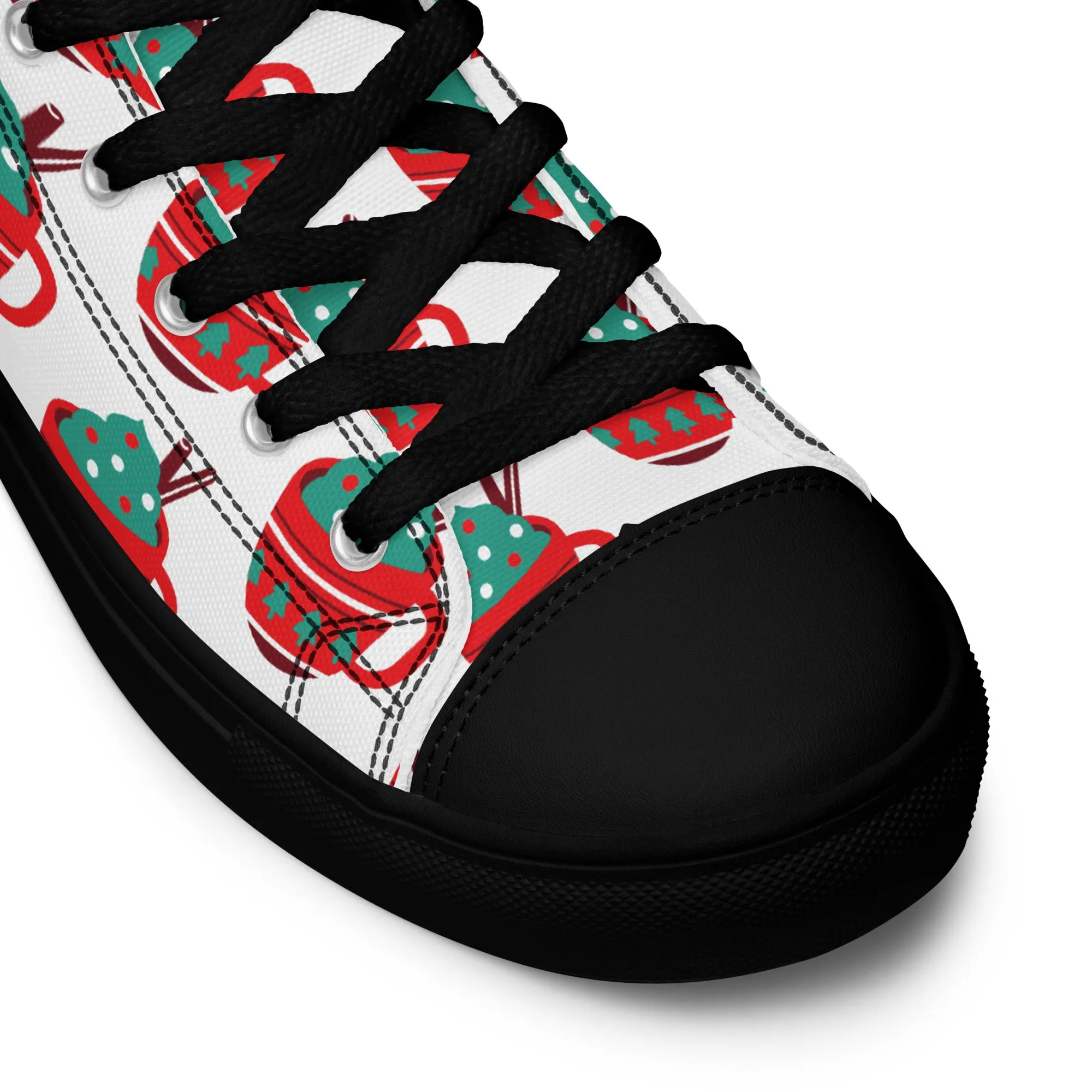 Women Christmas High Top Canvas Shoes (Glamourange Holiday Magic Canvas Shoes For Women - 0016)