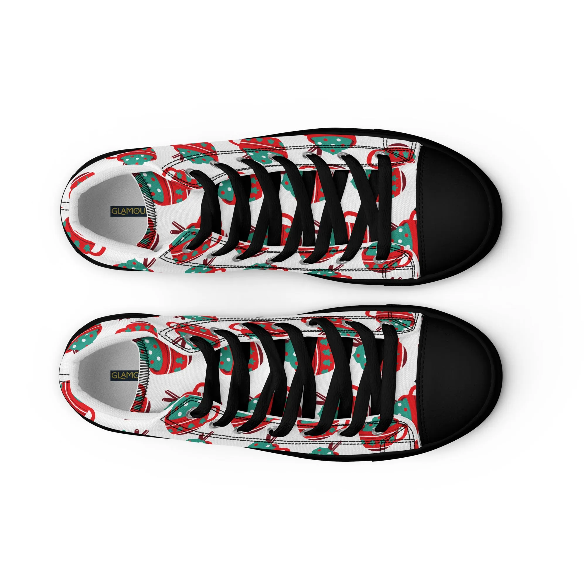 Women Christmas High Top Canvas Shoes (Glamourange Holiday Magic Canvas Shoes For Women - 0016)